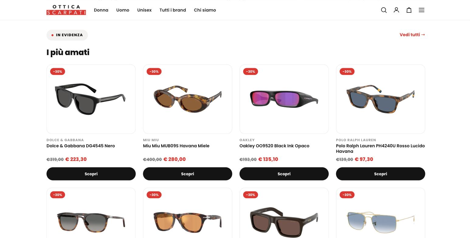 Ottica Scarpati — E-commerce occhiali da sole e da vista