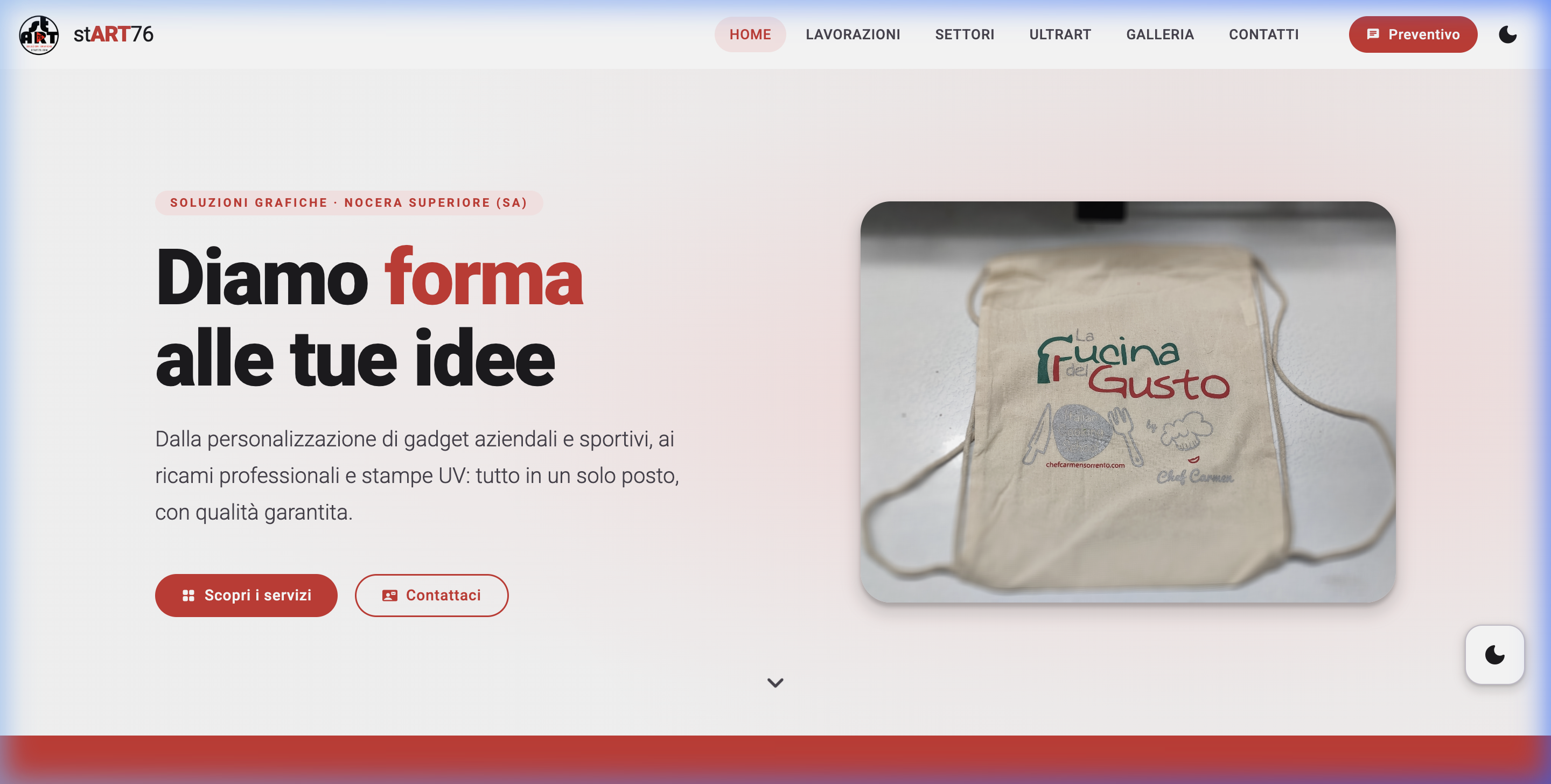 Start76 — Sito web azienda soluzioni grafiche